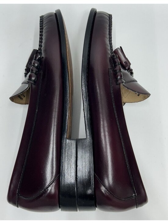 NEW G H Bass Lennox Tassel Weejuns Leather Loafers Men’s Sz 13 EE Burgundy Wine main image 4